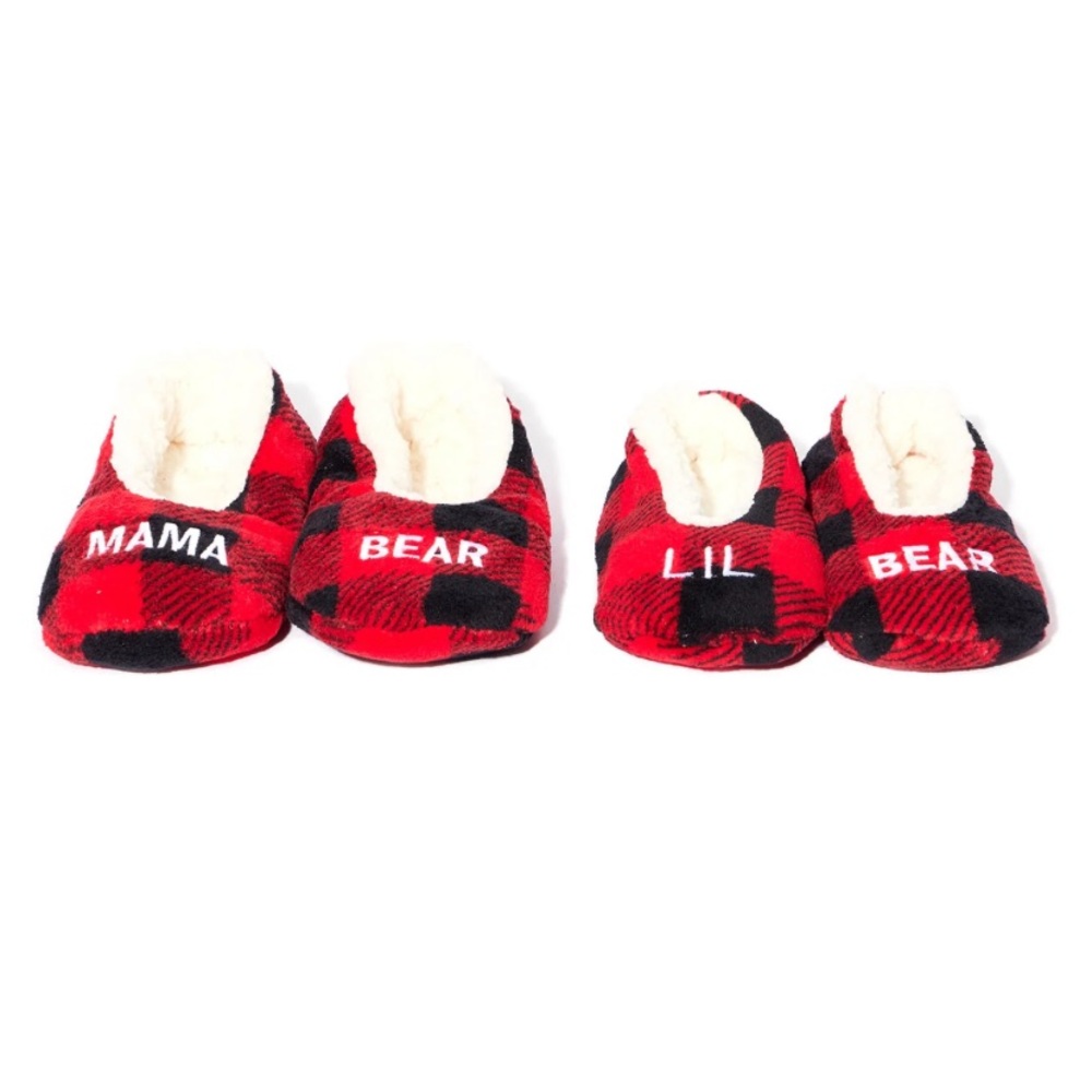 Mama bear/ lil bear slipper sock set